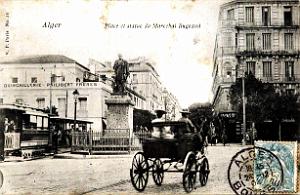 Alger - Place et Statue du Marechal Bugeaud - 1904